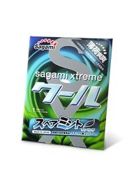 Презерватив Sagami Xtreme Mint с ароматом мяты - 1 шт. - Sagami - купить с доставкой в Ростове-на-Дону