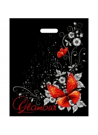 Черный пакет Glamour с вырубной ручкой (38х47 см) - Сима-Ленд - купить с доставкой в Ростове-на-Дону