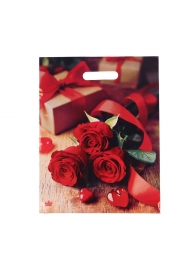 Пакет с принтом в виде роз (31х40 см) - Сима-Ленд - купить с доставкой в Ростове-на-Дону