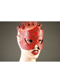 Красная маска-очки с фурнитурой в виде заклепок - Подиум - купить с доставкой в Ростове-на-Дону