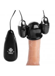 Черная стимулирующая насадка для головки полового члена Multi Speed Vibrating Penis Head Teaser - XR Brands - в Ростове-на-Дону купить с доставкой