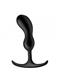 Черный массажер простаты с утяжелителями Premium Silicone Weighted Prostate Plug Medium - 16,3 см. - XR Brands - в Ростове-на-Дону купить с доставкой