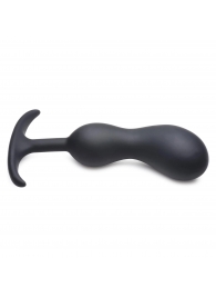 Черный массажер простаты с утяжелителями Premium Silicone Weighted Prostate Plug Large - 18,8 см. - XR Brands - в Ростове-на-Дону купить с доставкой