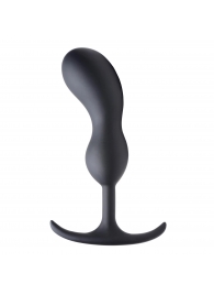 Черный массажер простаты с утяжелителями Premium Silicone Weighted Prostate Plug Large - 18,8 см. - XR Brands - в Ростове-на-Дону купить с доставкой