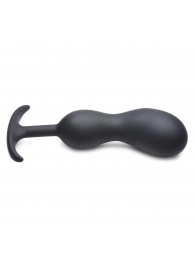 Черный массажер простаты с утяжелителями Premium Silicone Weighted Prostate Plug XL - 20,8 см. - XR Brands - в Ростове-на-Дону купить с доставкой