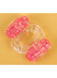 Прозрачное виброкольцо с двумя вибропульками - Toyfa Basic - в Ростове-на-Дону купить с доставкой