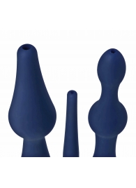 Набор из 3 универсальных насадок для анального душа Universal 3 Piece Silicone Enema Attachment Set - XR Brands - купить с доставкой в Ростове-на-Дону