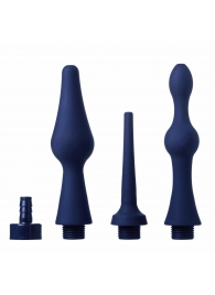 Набор из 3 универсальных насадок для анального душа Universal 3 Piece Silicone Enema Attachment Set - XR Brands - купить с доставкой в Ростове-на-Дону