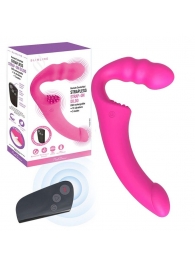 Розовый безремневой страпон Straples Strap-On Dildo - Erokay - купить с доставкой в Ростове-на-Дону