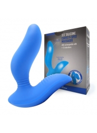 Синий вибромассажер простаты 3,5’’ Curve P-spot Massager - 12 см. - Erokay - в Ростове-на-Дону купить с доставкой