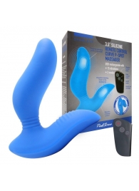 Синий вибромассажер простаты 3,5’’ Remote Control Curve P-spot Massager - 12 см. - Erokay - в Ростове-на-Дону купить с доставкой