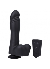 Черная мини-машина на присоске Piston Thruster - Doc Johnson - купить с доставкой в Ростове-на-Дону