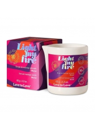 Массажная свеча Light My Fire с ароматом моной - 80 мл. - Love to Love - купить с доставкой в Ростове-на-Дону