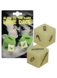 Кубики для любовных игр Glow-in-the-dark с надписями на английском - Orion - купить с доставкой в Ростове-на-Дону