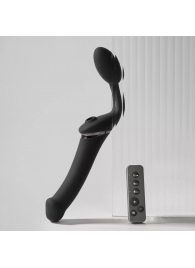 Черный безремневой вибрострапон Strap-On-Me Multi Orgasm Size XL - Strap-on-me - купить с доставкой в Ростове-на-Дону