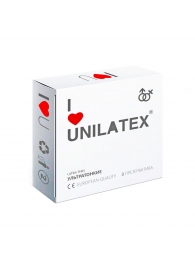 Ультратонкие презервативы Unilatex Ultra Thin - 3 шт. - Unilatex - купить с доставкой в Ростове-на-Дону