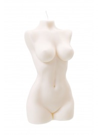 Белая интерьерная свеча в форме женского торса - 850 гр. - Pecado - купить с доставкой в Ростове-на-Дону