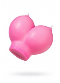 Розовая свеча «Сиськи» - 150 гр. - Pecado - купить с доставкой в Ростове-на-Дону