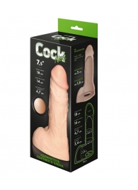 Телесный фаллоудлинитель с мошонкой Cock Next - 19 см. - LOVETOY (А-Полимер) - в Ростове-на-Дону купить с доставкой
