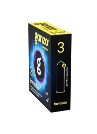 Супертонкие презервативы Ganzo Invisible - 3 шт. - Ganzo - купить с доставкой в Ростове-на-Дону