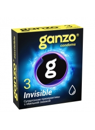 Супертонкие презервативы Ganzo Invisible - 3 шт. - Ganzo - купить с доставкой в Ростове-на-Дону