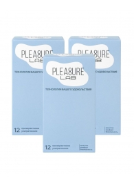 Набор из 3 упаковок ультратонких презервативов Pleasure Lab (по 12 шт.) - Pleasure Lab - купить с доставкой в Ростове-на-Дону