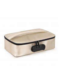 Золотистая сумочка для хранения игрушек Discreet Box - Dorcel - купить с доставкой в Ростове-на-Дону