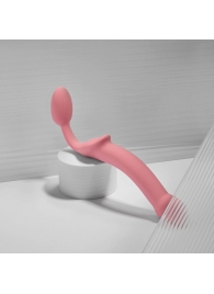 Розовый безремневой страпон Strap-on-me Semi-Realistic Bendable Strap-On size S - Strap-on-me - купить с доставкой в Ростове-на-Дону