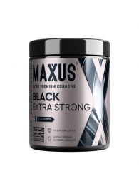 Черные утолщенные презервативы MAXUS Extra Strong с железным кейсом - 15 шт. - Maxus - купить с доставкой в Ростове-на-Дону