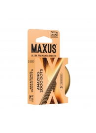 Точечные презервативы MAXUS 2000 Amazing Dots с железным кейсом - 3 шт. - Maxus - купить с доставкой в Ростове-на-Дону