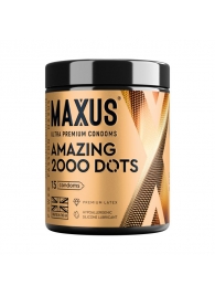 Точечные презервативы MAXUS 2000 Amazing Dots с железным кейсом - 15 шт. - Maxus - купить с доставкой в Ростове-на-Дону