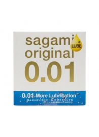 Увлажнённый презерватив Sagami Original 0.01 Extra Lub - 1 шт. - Sagami - купить с доставкой в Ростове-на-Дону
