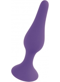 Фиолетовая анальная втулка Silcone Purple Plug Medium - 11 см. - Boys of Toys