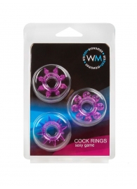 Набор из 3 лиловых эрекционных колец различной формы - Erowoman-Eroman - в Ростове-на-Дону купить с доставкой