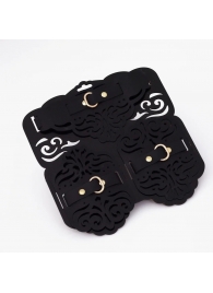 Фигурный набор для БДСМ-игр с узорами и золотистой фурнитурой - Crazy Handmade - купить с доставкой в Ростове-на-Дону