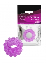 Лиловое эрекционное кольцо с 2 рядами стимулирующих шариков - Erowoman-Eroman - в Ростове-на-Дону купить с доставкой