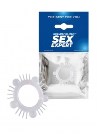 Эластичное эрекционное кольцо с шишечками и шипами - Sex Expert - в Ростове-на-Дону купить с доставкой