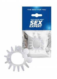 Эластичное эрекционное кольцо с шариками и лучами - Sex Expert - в Ростове-на-Дону купить с доставкой