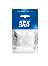 Эластичное эрекционное кольцо с шипиками и шариком - Sex Expert - в Ростове-на-Дону купить с доставкой