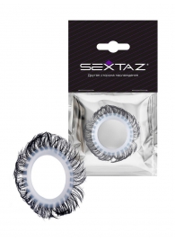 Эластичное эрекционное колечко с черными «ресничками» - Sextaz - в Ростове-на-Дону купить с доставкой