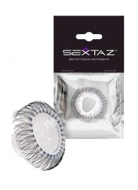 Эластичное эрекционное кольцо с длинными черными «ресничками» - Sextaz - в Ростове-на-Дону купить с доставкой