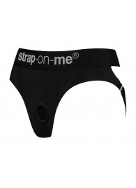 Черные трусики для насадок Heroine Lingerie Harness - size XL - Strap-on-me - купить с доставкой в Ростове-на-Дону