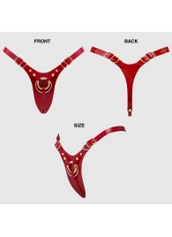 Красный пояс для фиксации насадок Strap-On-Me Leatherette Harness Fabulous - Strap-on-me - купить с доставкой в Ростове-на-Дону