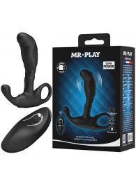 Черный изогнутый массажёр простаты с вибрацией и пультом ДУ - Baile - в Ростове-на-Дону купить с доставкой