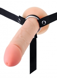 Мужской полый страпон на регулируемых ремешках - 22 см. - Sex Expert - купить с доставкой в Ростове-на-Дону