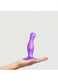 Фиолетовая насадка Strap-On-Me Dildo Plug Curvy size S - Strap-on-me - купить с доставкой в Ростове-на-Дону