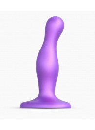 Фиолетовая насадка Strap-On-Me Dildo Plug Curvy size S - Strap-on-me - купить с доставкой в Ростове-на-Дону