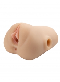 Телесный мастурбатор с вибрацией Double Pounder Vibrating Squeeze Stroker - Pipedream - в Ростове-на-Дону купить с доставкой