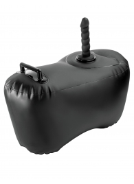 Черное надувное кресло с платформой для фиксации дилдо Body Dock Inflatable Love Seat - Pipedream - купить с доставкой в Ростове-на-Дону