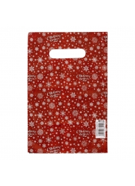 Красный подарочный новогодний пакет с вырубной ручкой (20х30 см) - Сима-Ленд - купить с доставкой в Ростове-на-Дону